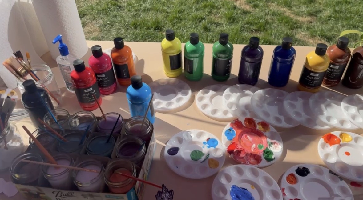 Community art installation at The Mothership Art Market